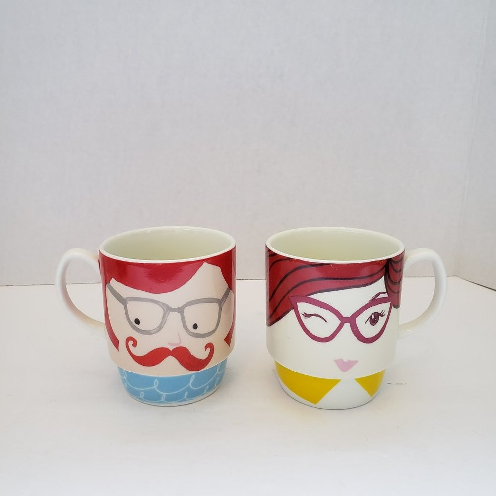 Portmeiron Boy Girl Stacking Mugs Cups